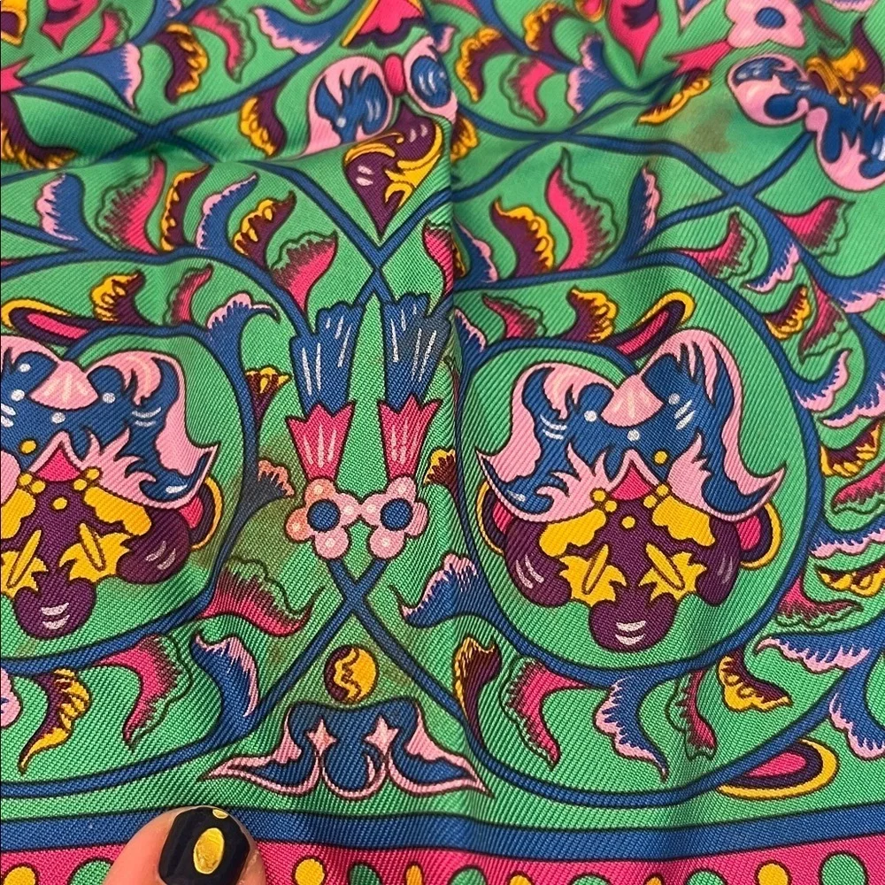 HERMES CIELS BYZANTINS Silk Scarf Authentic